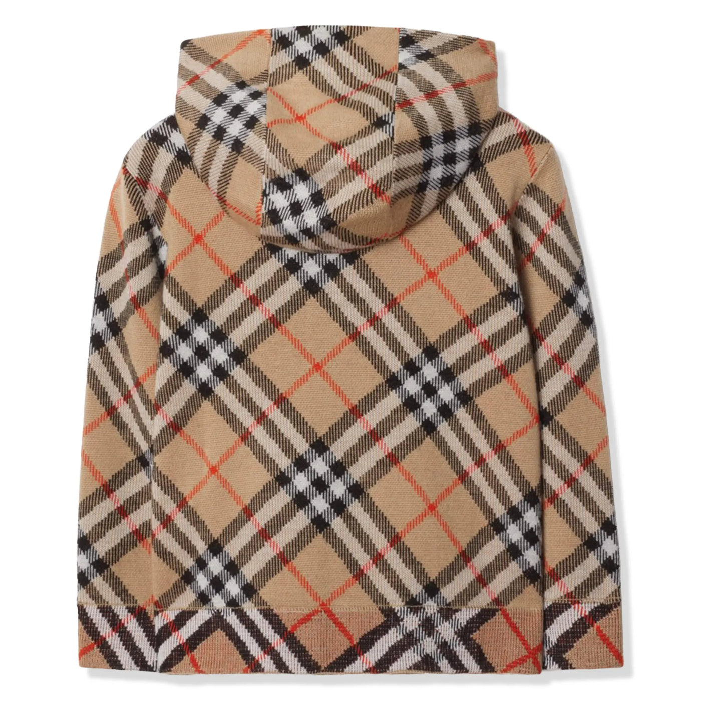 Hoodie Burberry Jimmy Check Zip-up Beige — vue 2