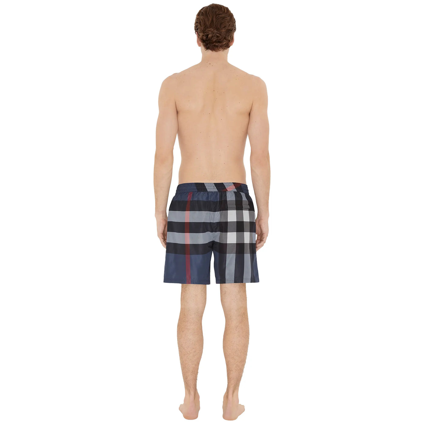 Short Burberry Check Carbon Bleu — vue 2