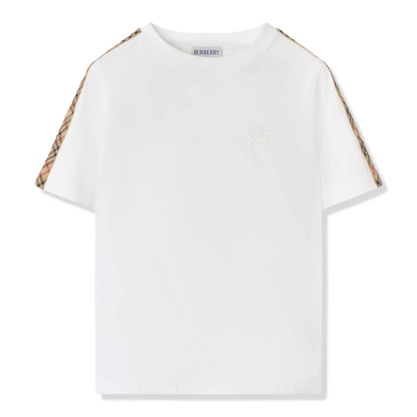 T-Shirt Burberry Cedar Check Tape Blanc