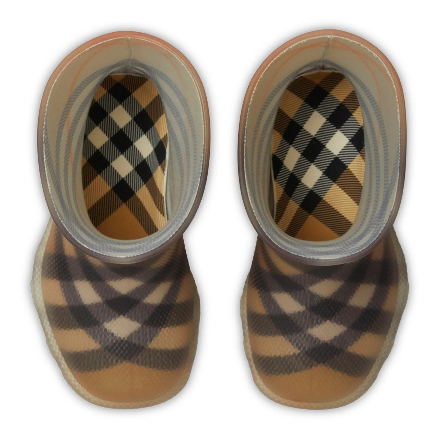 Bottes Burberry Check Rubber Marsh Beige — vue 4