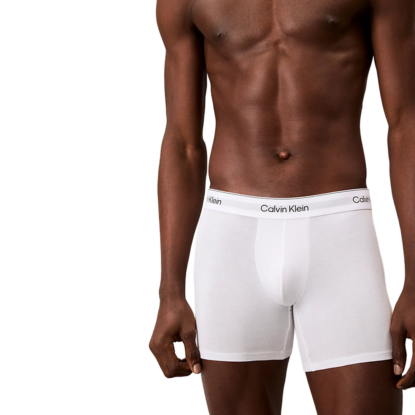 Short Calvin Klein Cotton Stretch Blanc Boxer Three Pack — vue 5