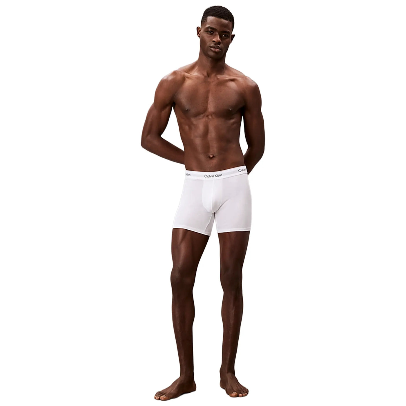 Short Calvin Klein Cotton Stretch Blanc Boxer Three Pack — vue 2