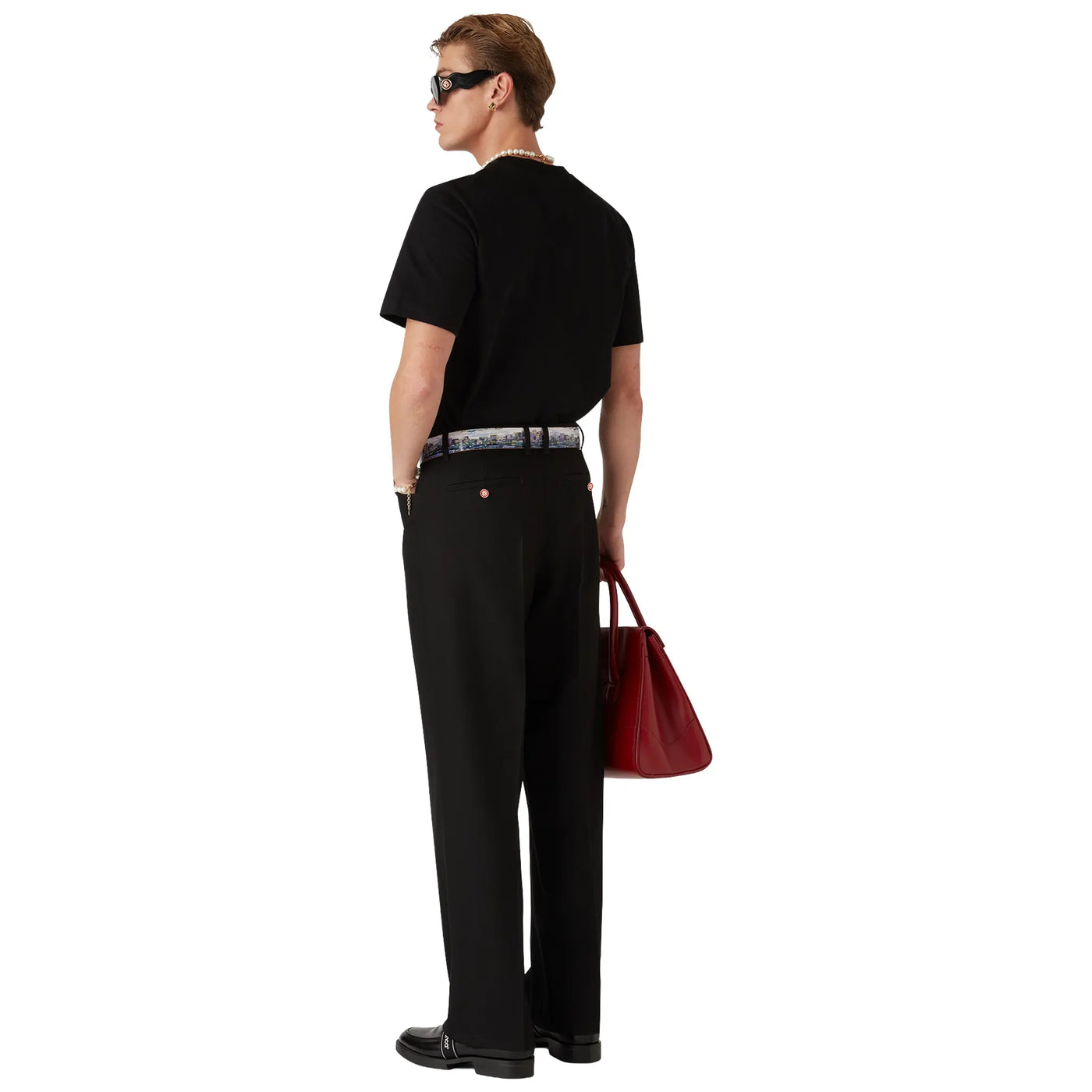 T-Shirt Casablanca Diamond Logo Noir T Shirt — vue 2
