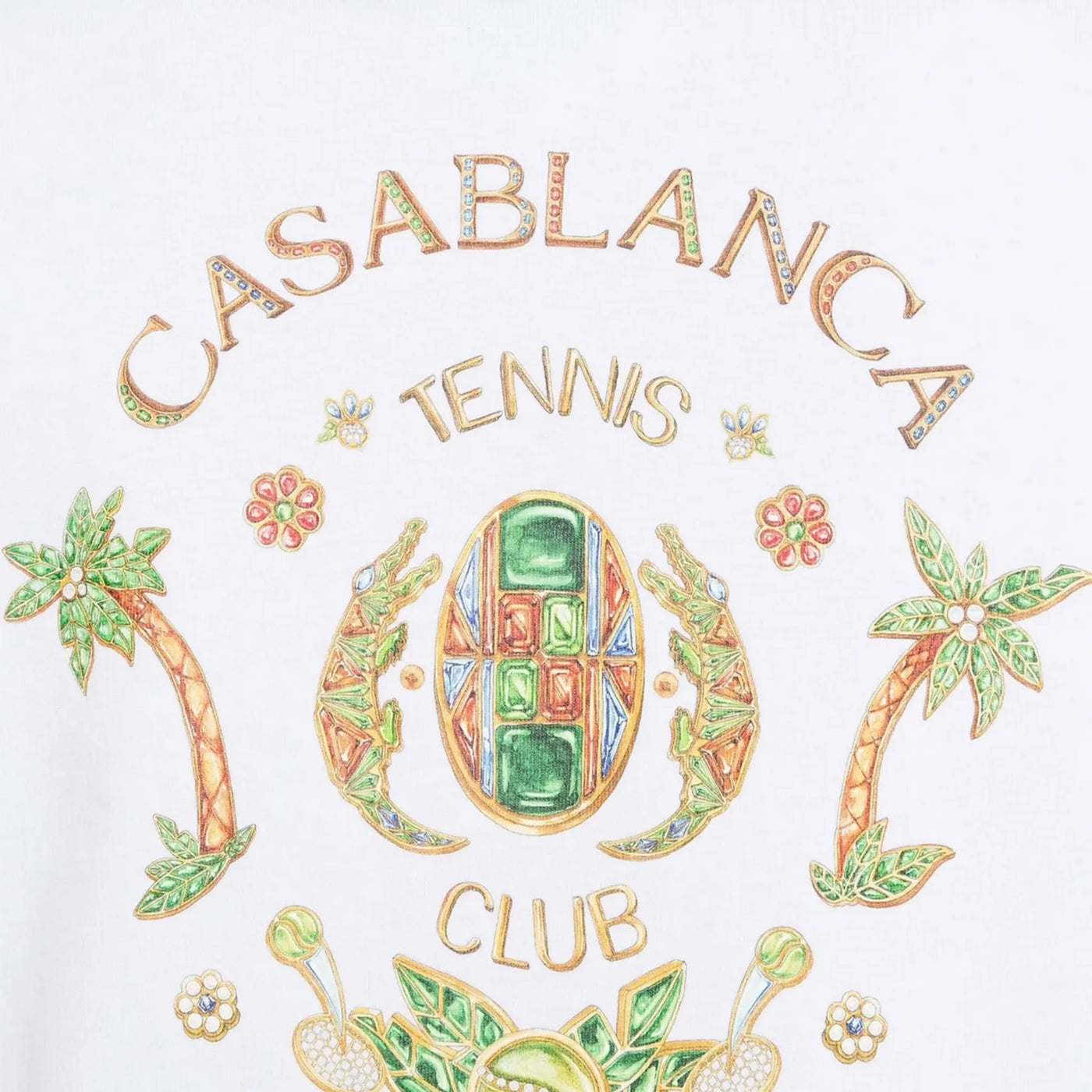 T-Shirt Casablanca Joyaux D'afrique Tennis Club Blanc T-shirt — vue 4