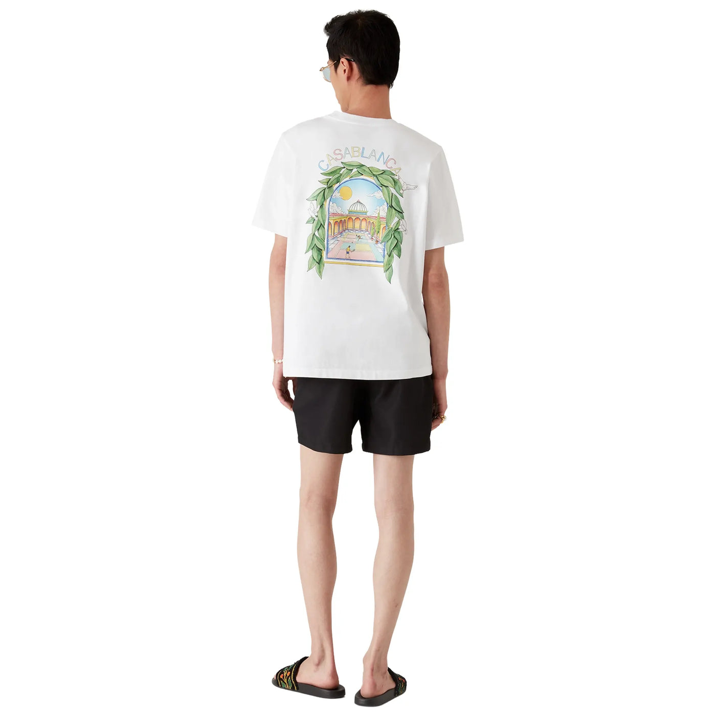 T-Shirt Casablanca L'arche Tennis Club Graphic Blanc T Shirt — vue 2