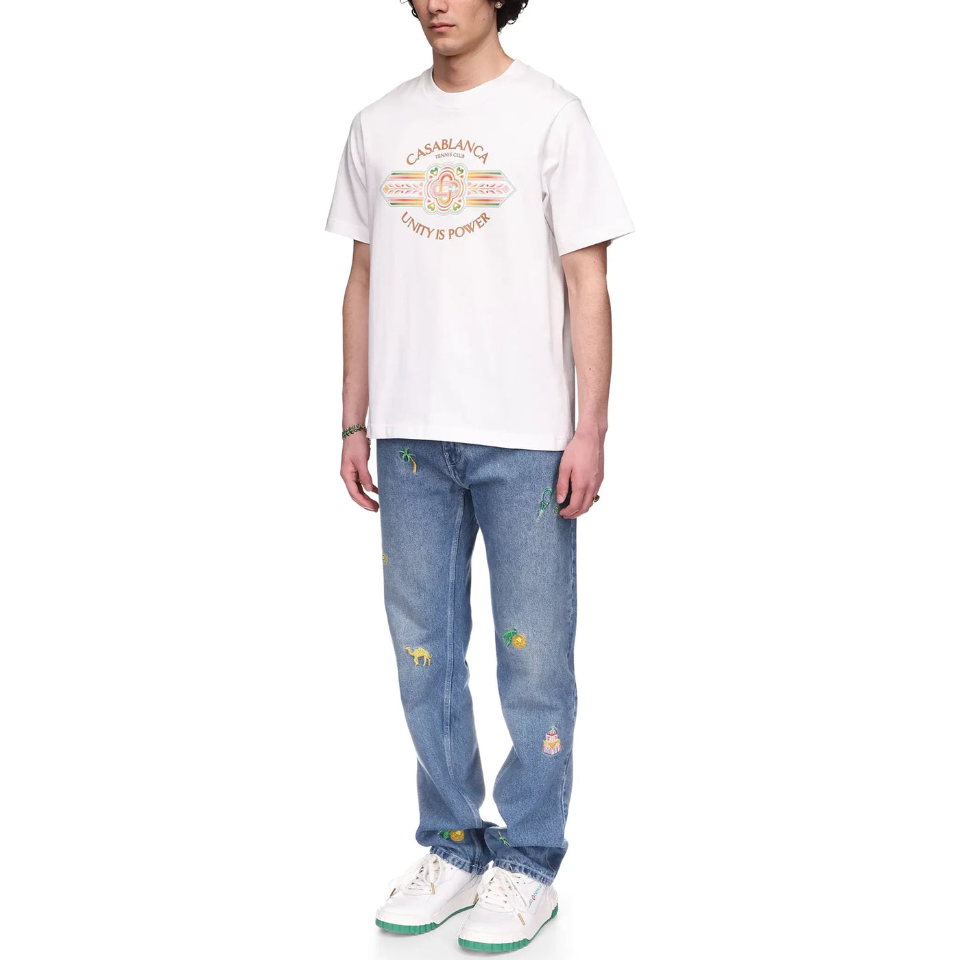 T-Shirt Casablanca Unity Is Power Blanc T-shirt — vue 6