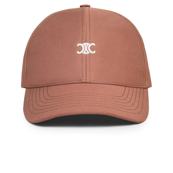 Casquette Céline Triomphe Gabardine Coton Washed Cuivre Rose Baseball — alt