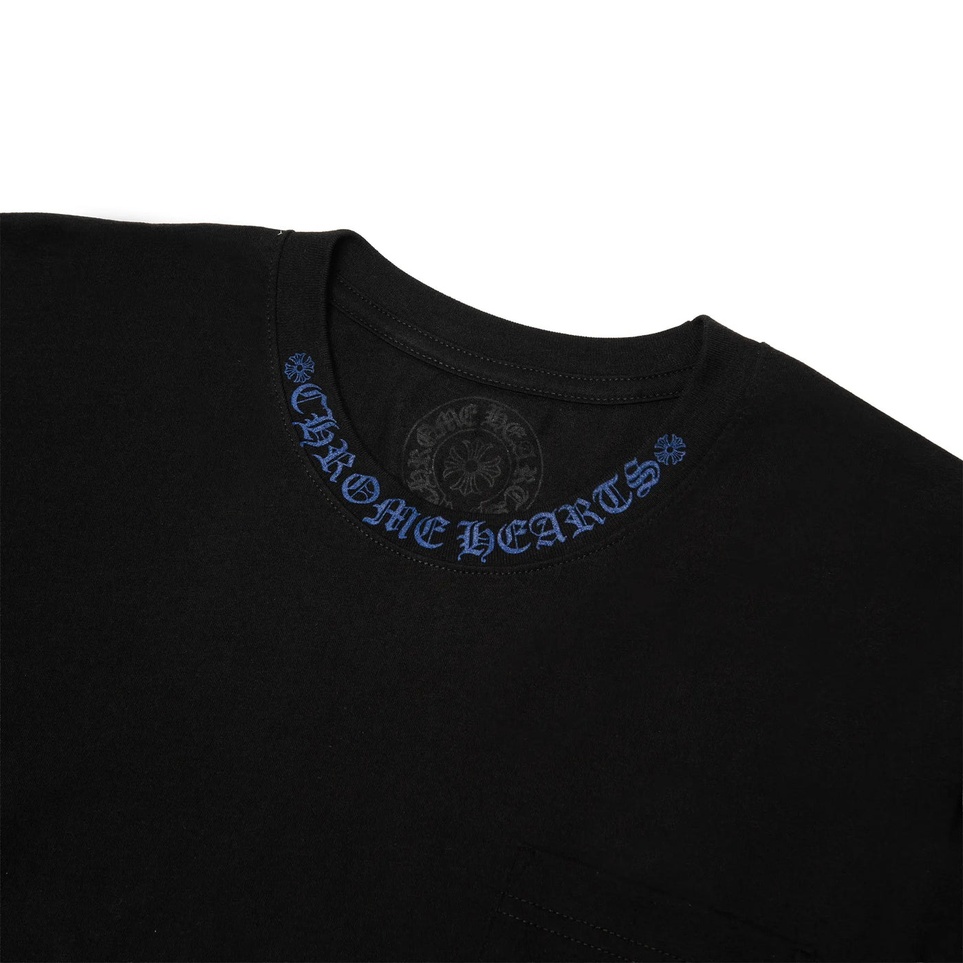 T-Shirt Chrome Hearts 1988 Neck Logo Noir Bleu T Shirt — vue 3