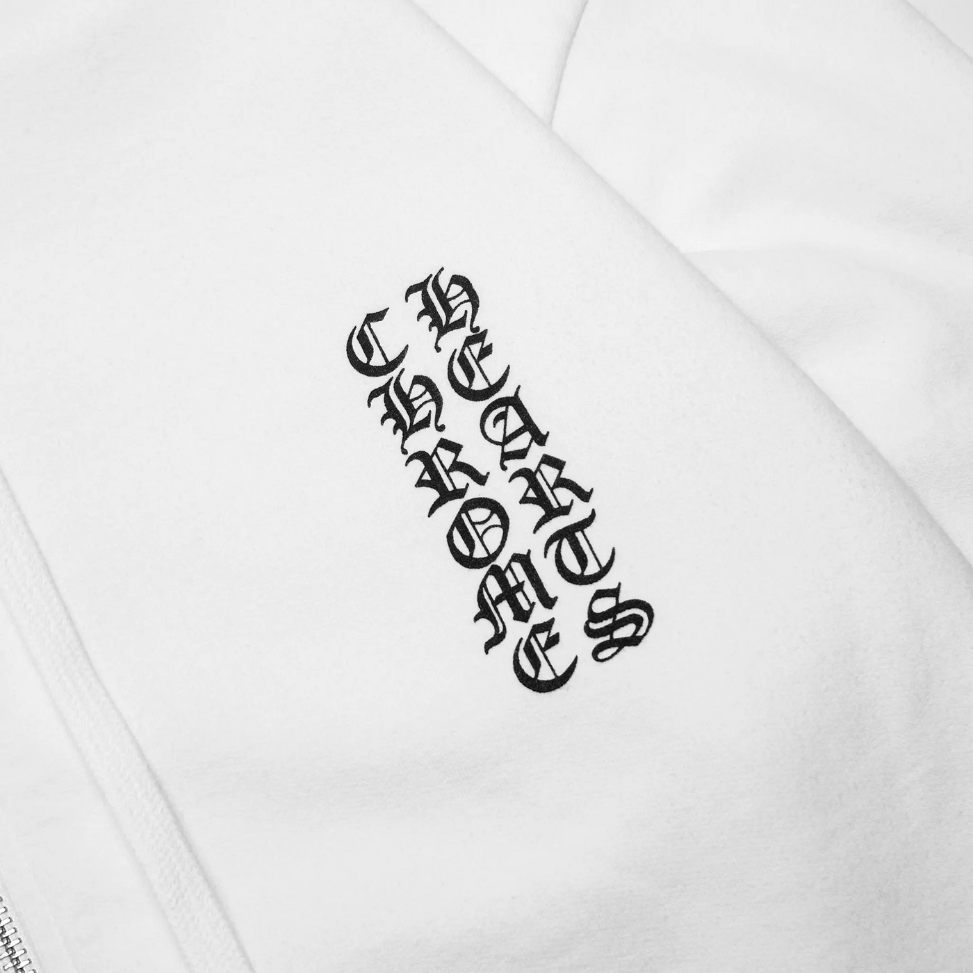Hoodie Chrome Hearts 1988 Script Logo Blanc Zip-up — vue 4