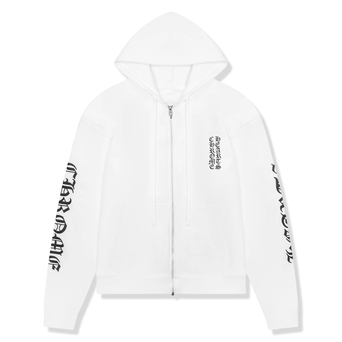 Hoodie Chrome Hearts 1988 Script Logo Blanc Zip-up