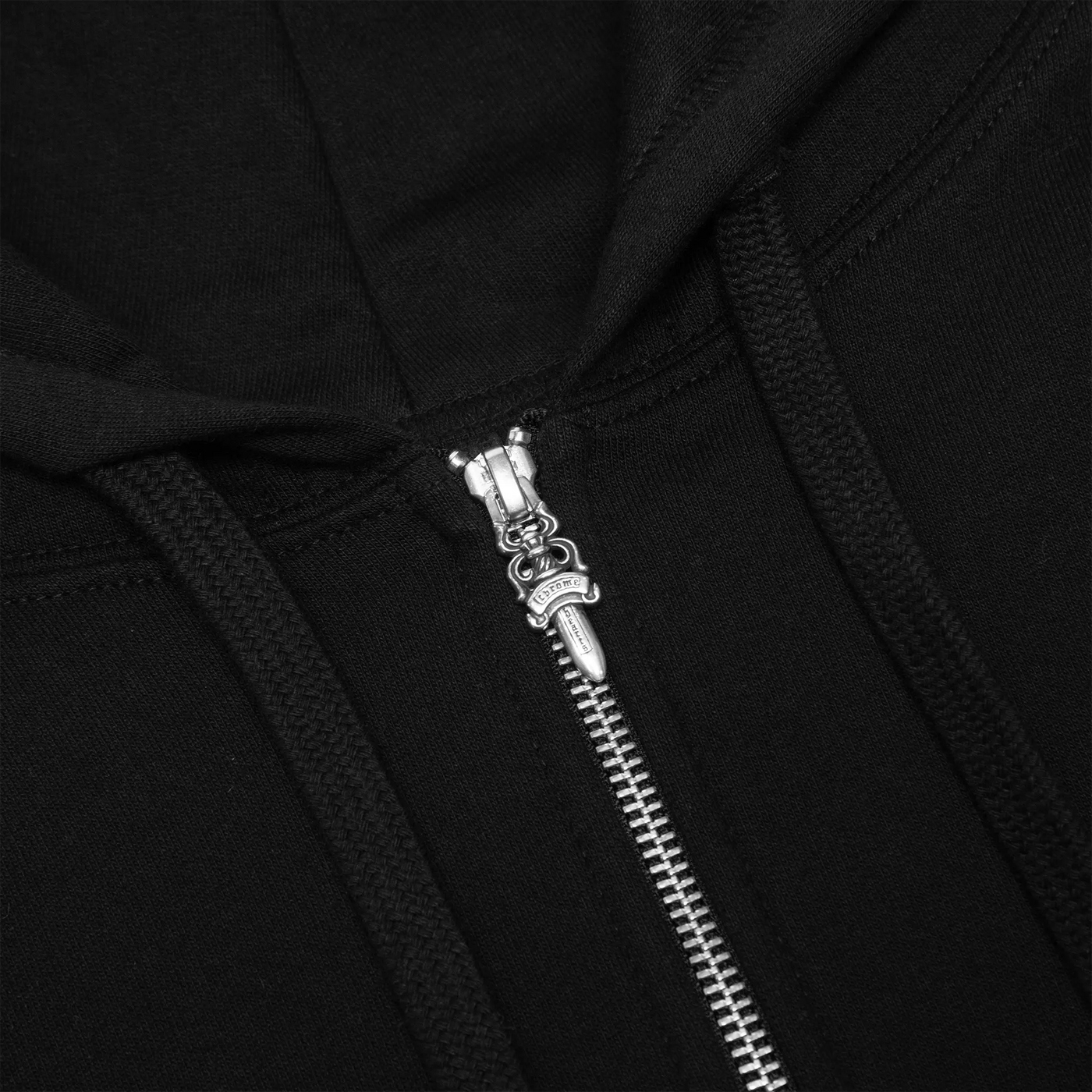 Hoodie Chrome Hearts 1988 Script Logo Zip-up Noir Bleu — vue 3