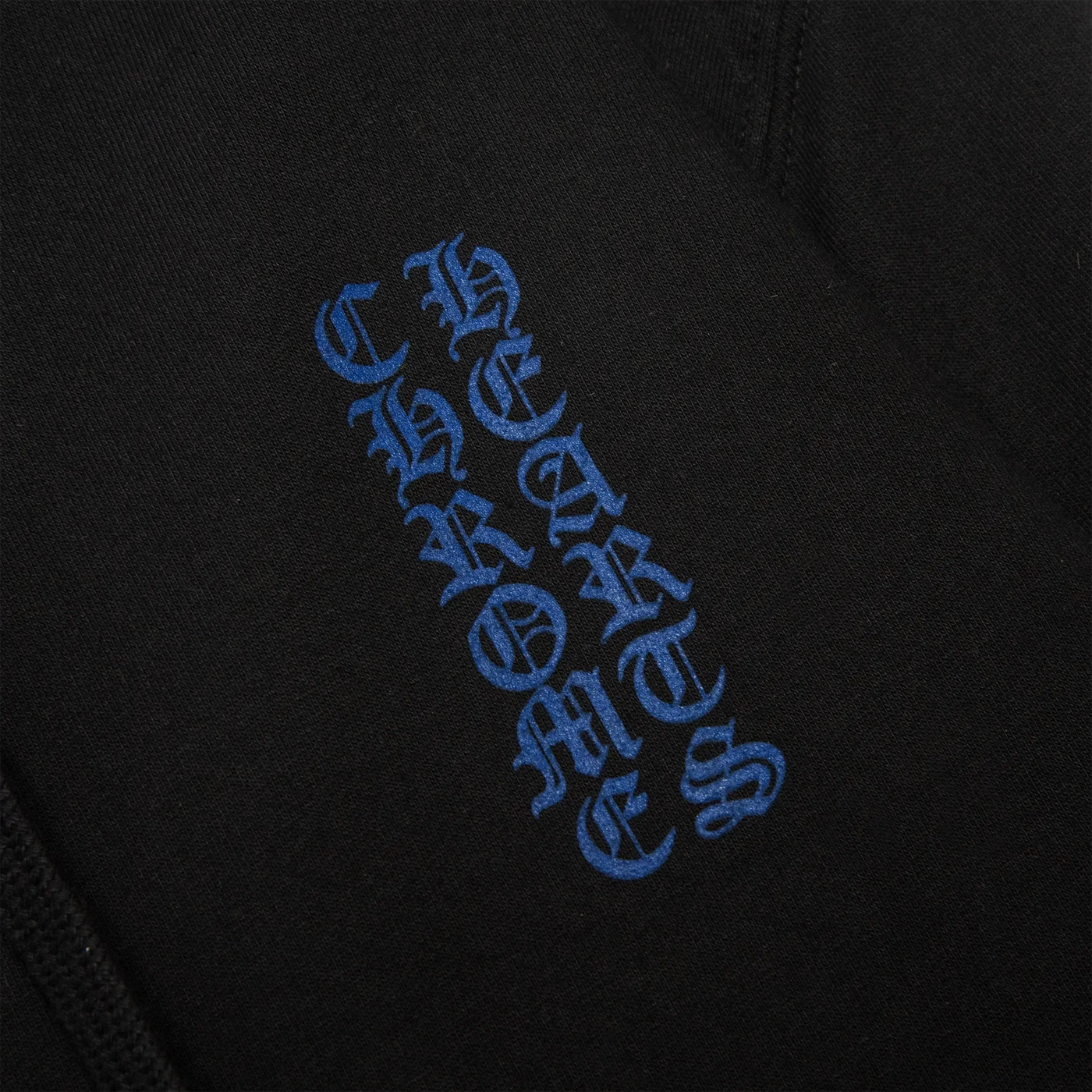Hoodie Chrome Hearts 1988 Script Logo Zip-up Noir Bleu — vue 4