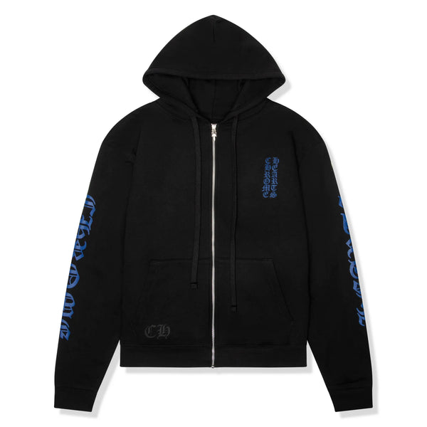 Hoodie Chrome Hearts 1988 Script Logo Zip-up Noir Bleu