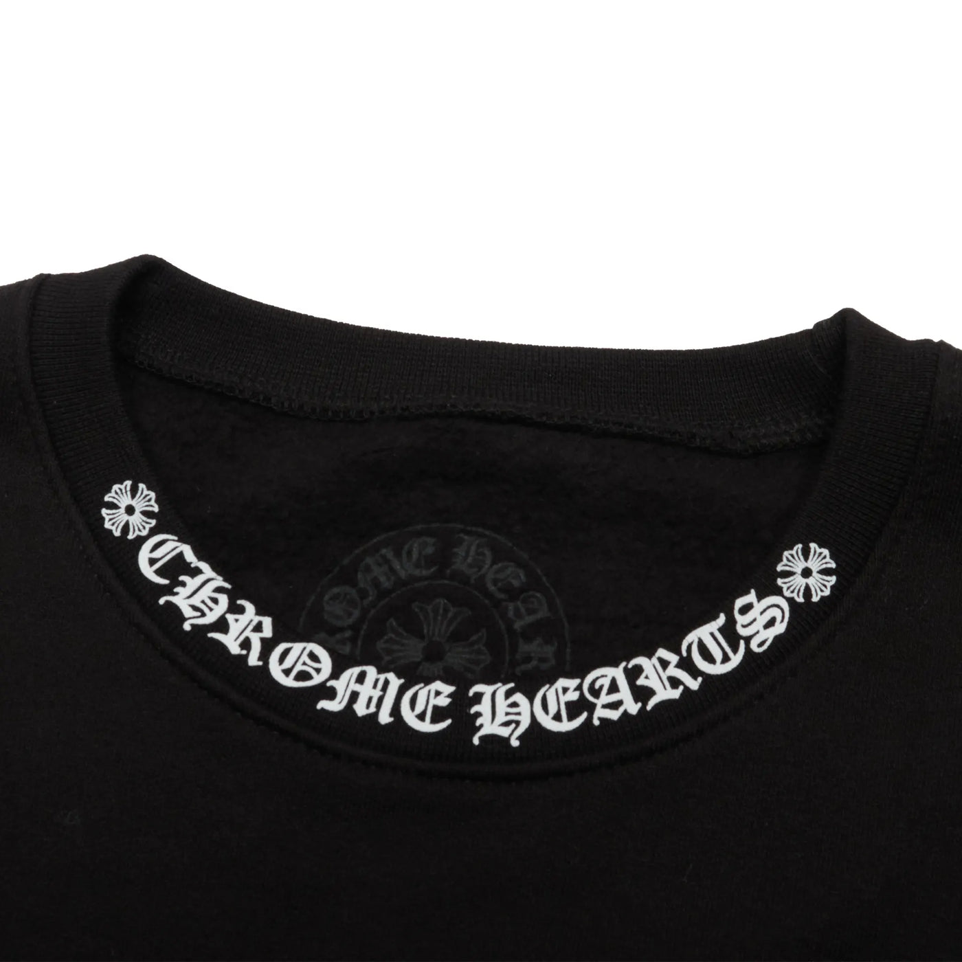 Sweat Chrome Hearts 1998 Neck Logo Noir Blanc — vue 3