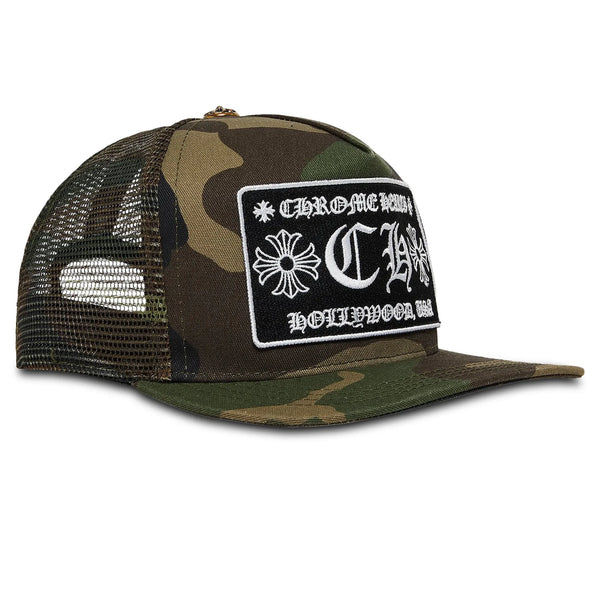Casquette Chrome Hearts CH Hollywood Camo Vert Trucker