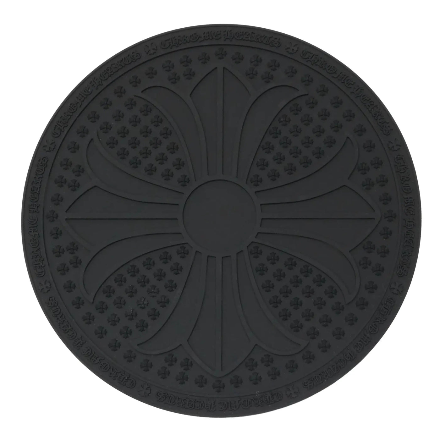 Coussin Chrome Hearts Cross Logo Round Noir Rubber Mat
