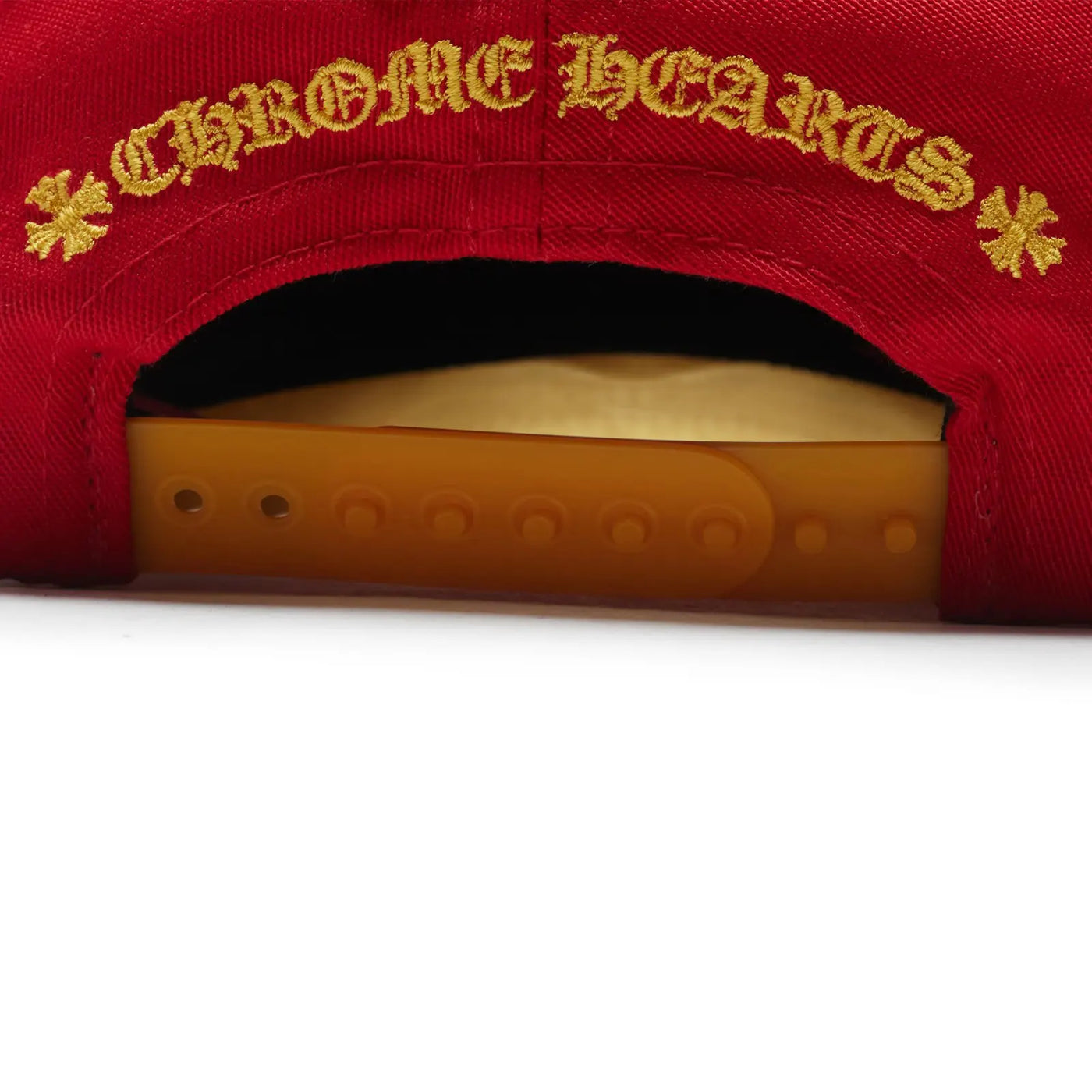 Casquette Chrome Hearts Cross Patch Rouge Jaune Baseball — vue 4