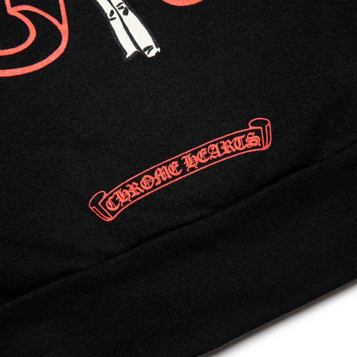 Hoodie Chrome Hearts Deadly Doll Online Exclusive Noir Rouge — vue 5