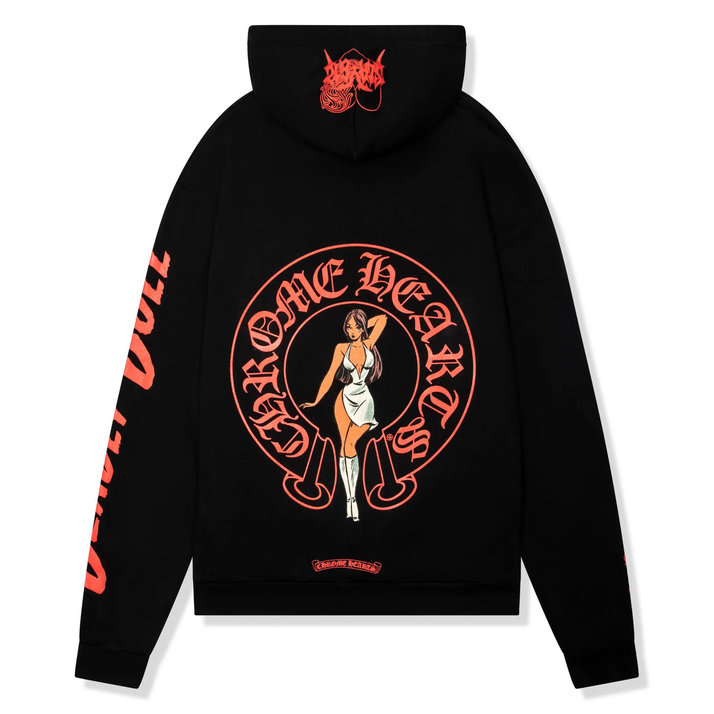 Hoodie Chrome Hearts Deadly Doll Online Exclusive Noir Rouge — vue 2