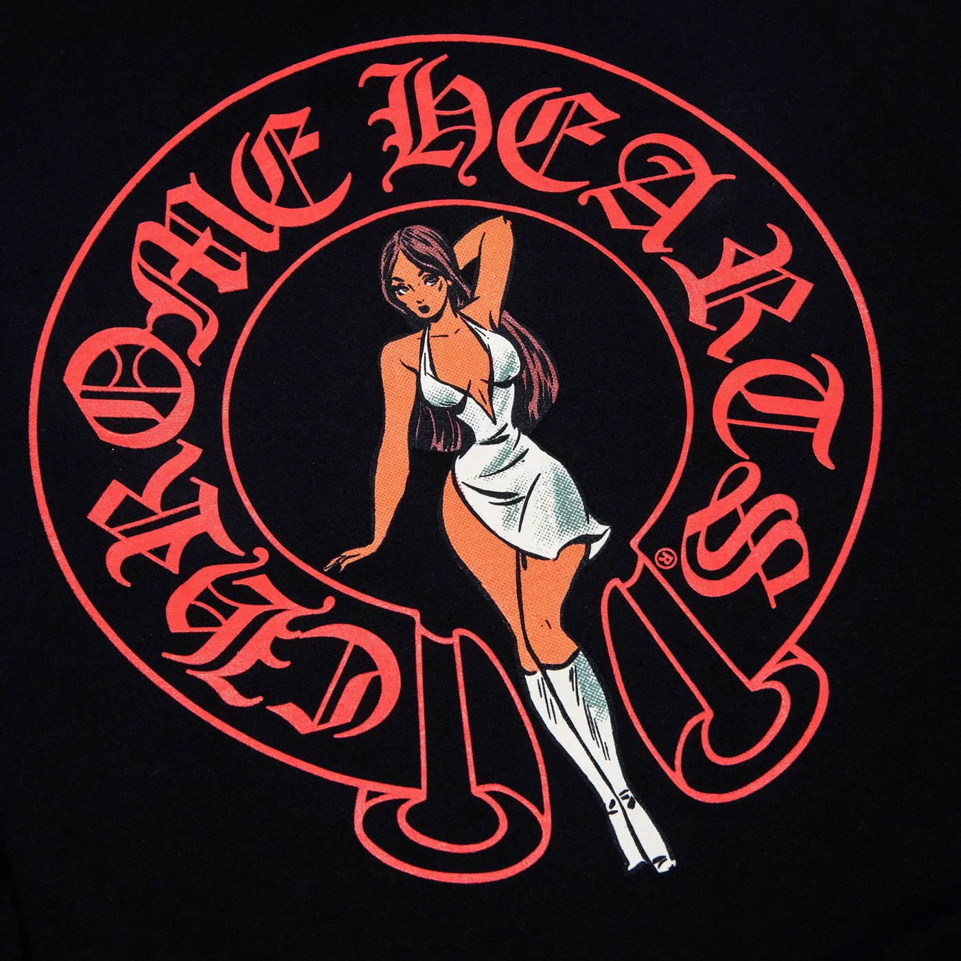 Hoodie Chrome Hearts Deadly Doll Online Exclusive Noir Rouge — vue 3