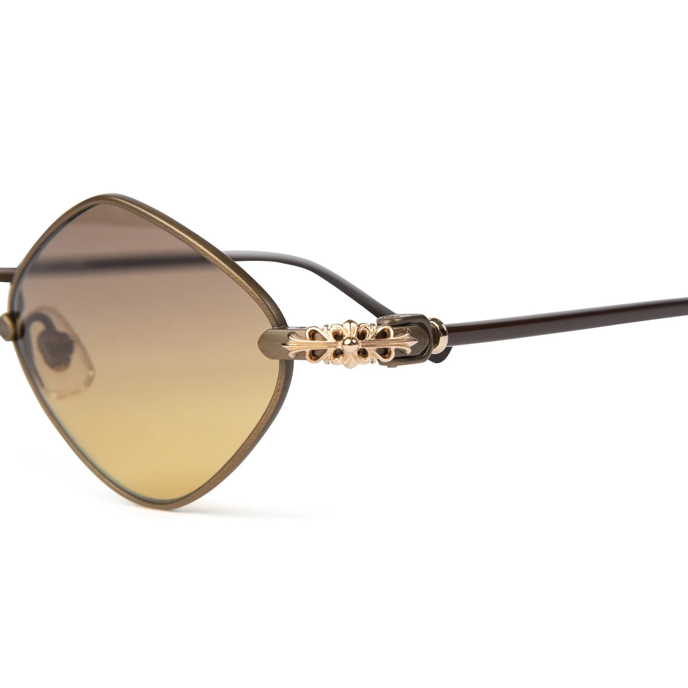 Lunettes de soleil Chrome Hearts Diamond Dog Clair Marron — vue 3