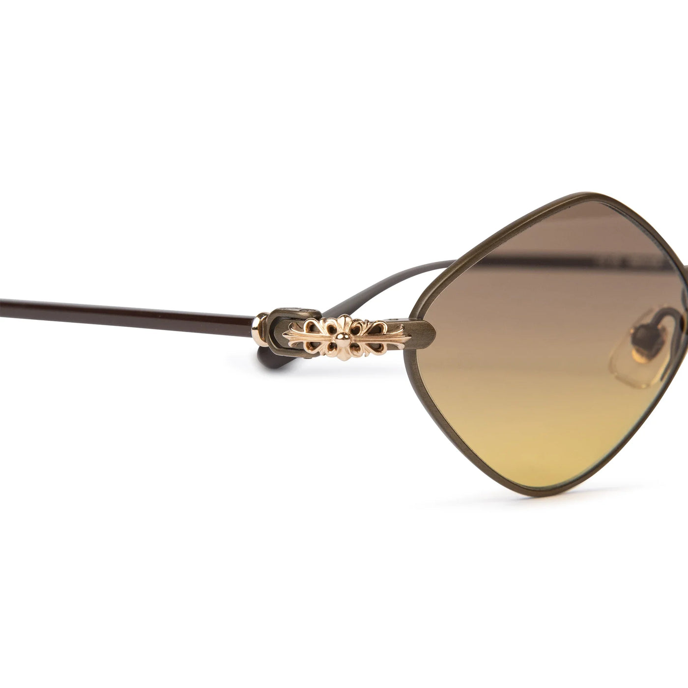 Lunettes de soleil Chrome Hearts Diamond Dog Clair Marron — vue 4