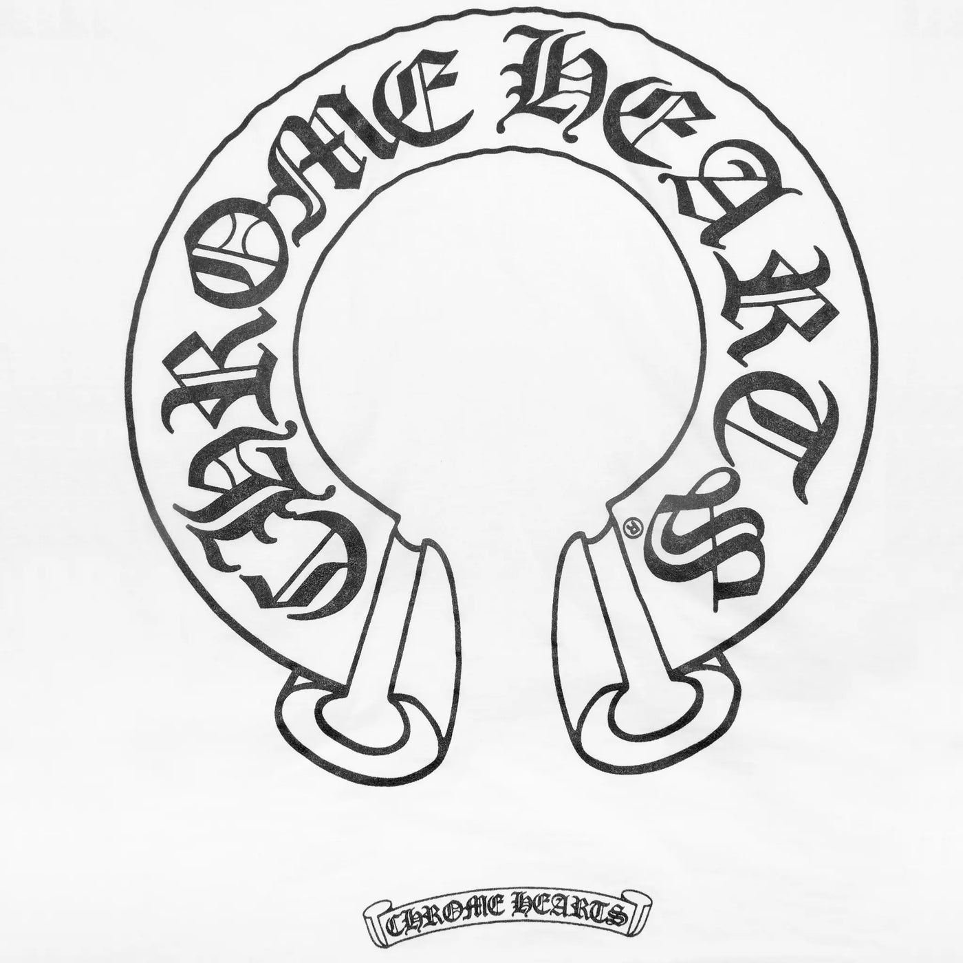 T-Shirt Chrome Hearts Floral Horse Pocket Logo L/S Blanc T-shirt — vue 7