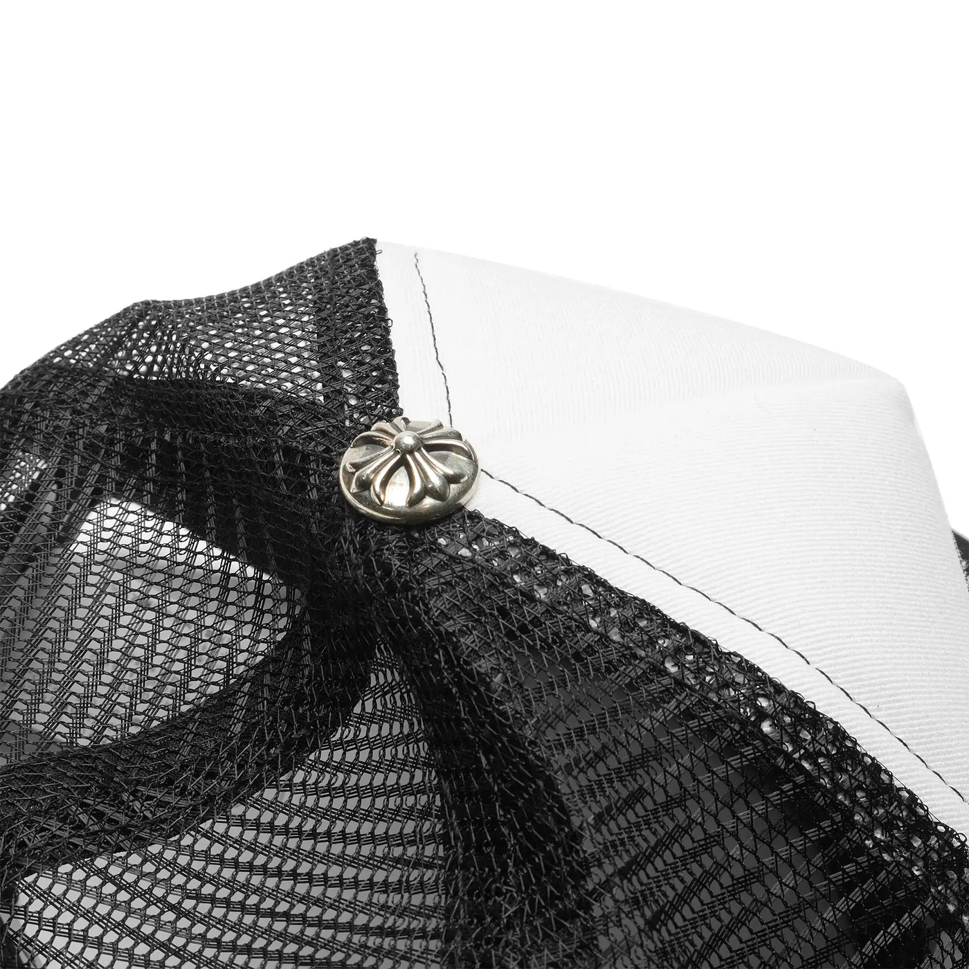 Casquette Chrome Hearts Fuck Hollywood Blanc Noir Trucker — vue 4