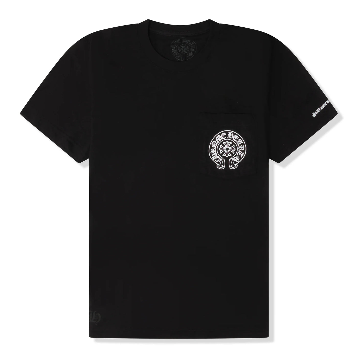 T-Shirt Chrome Hearts Horse Pocket Logo Noir T Shirt