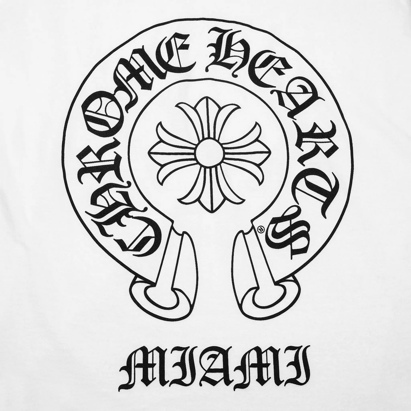 T-Shirt Chrome Hearts Horse Pocket Miami Exclusive Blanc T-shirt — vue 6