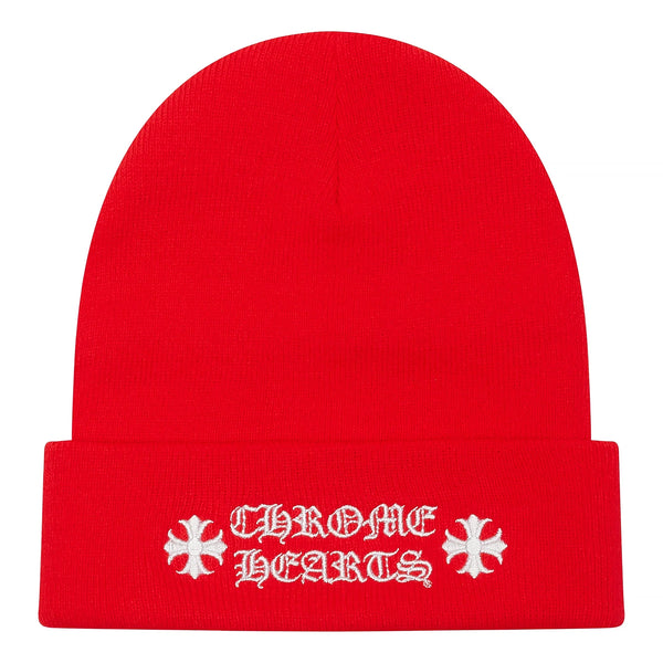 Bonnet Chrome Hearts Logo Rouge