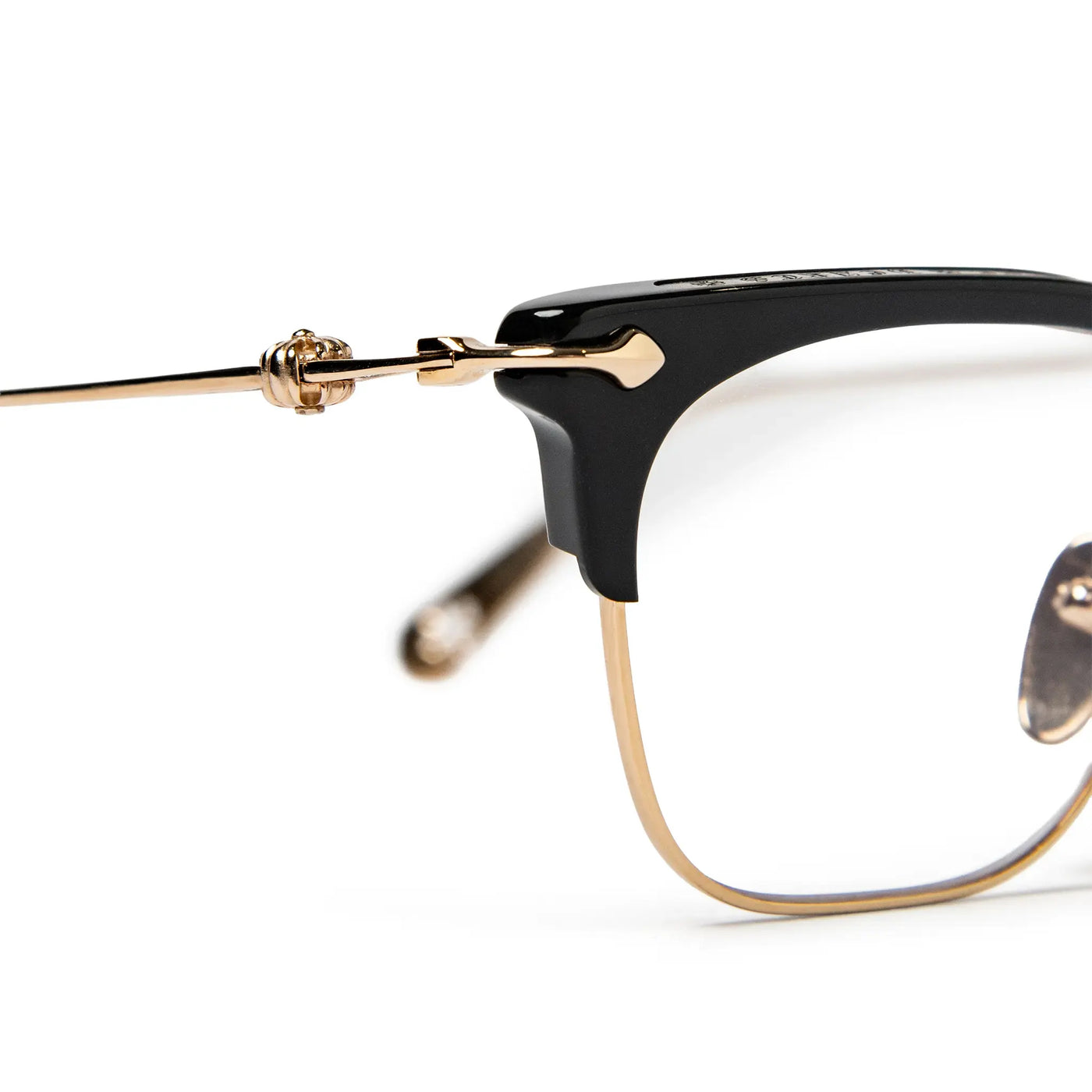 Lunettes de soleil Chrome Hearts Sluntradiction Noir Or Pleated — vue 7