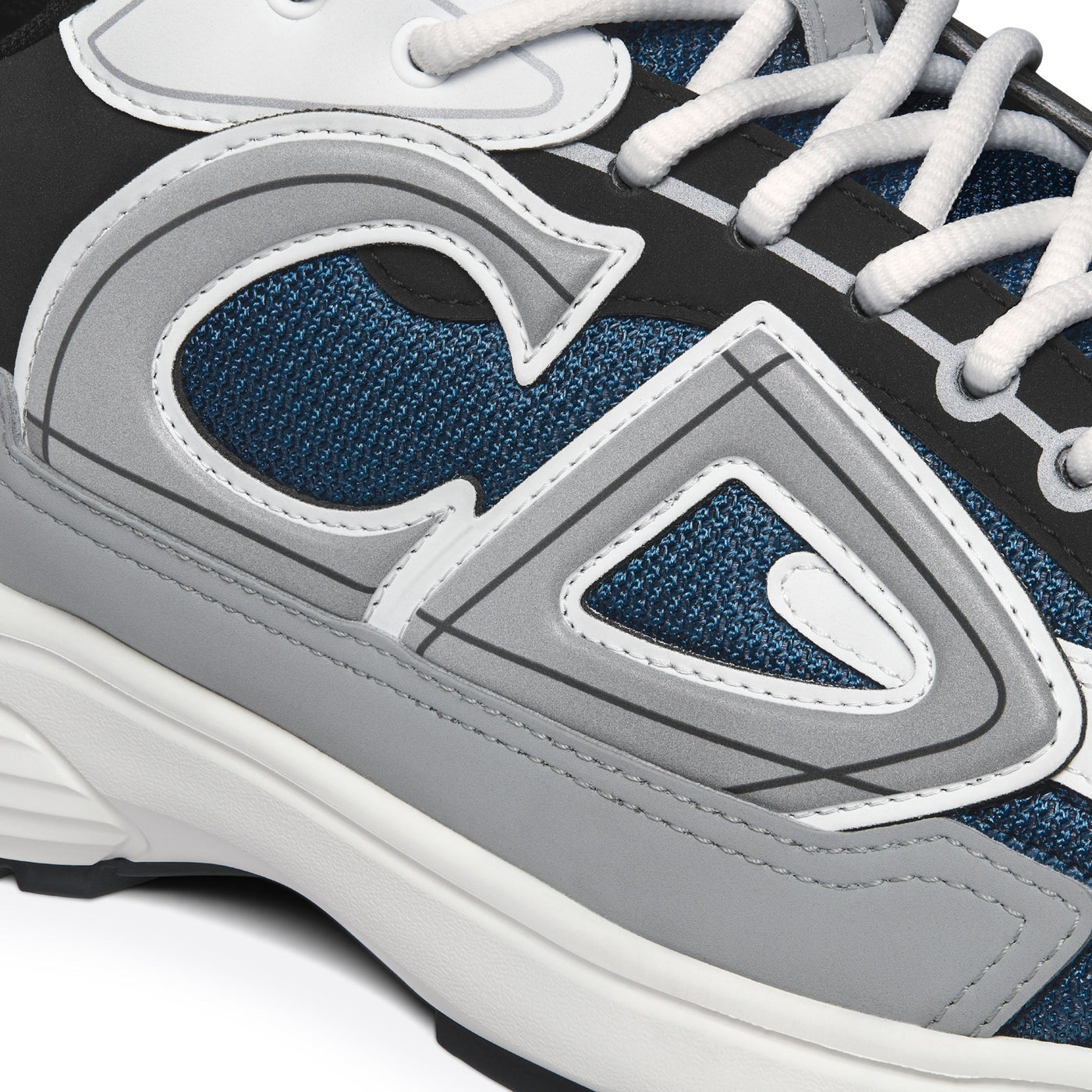 Baskets Dior B30 Bleu Blanc Gris — vue 5