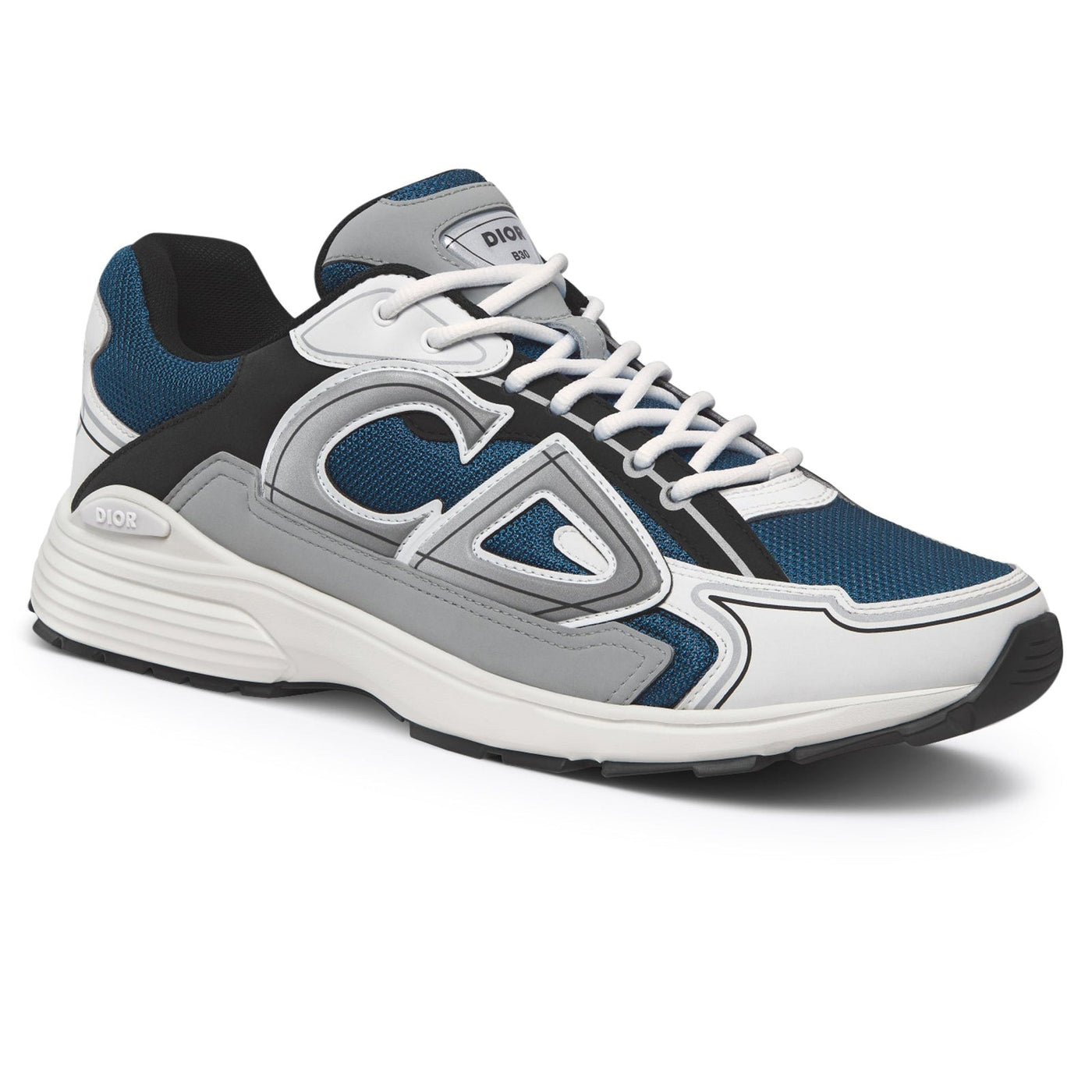 Baskets Dior B30 Bleu Blanc Gris — vue 2