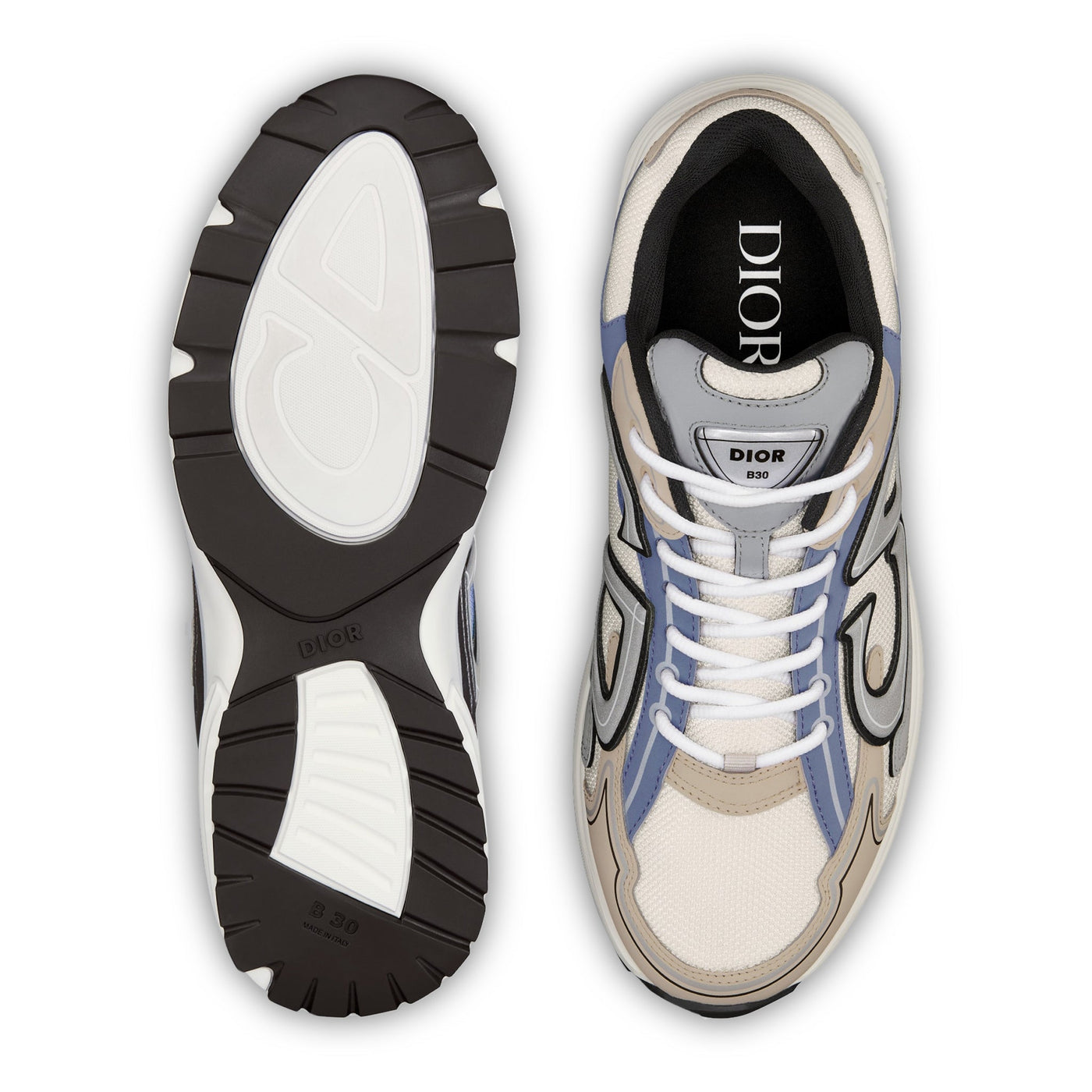Baskets Dior B30 Beige Bleu — vue 3