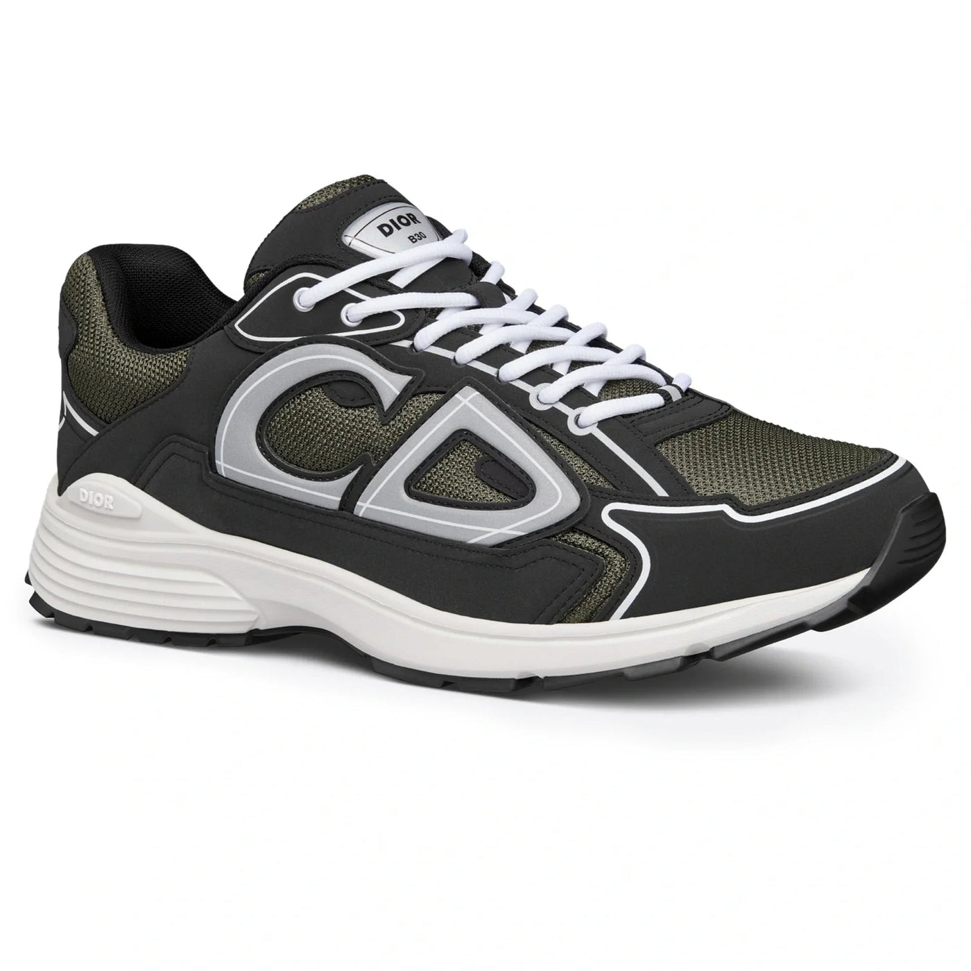 Baskets Dior B30 Kaki Noir — vue 2