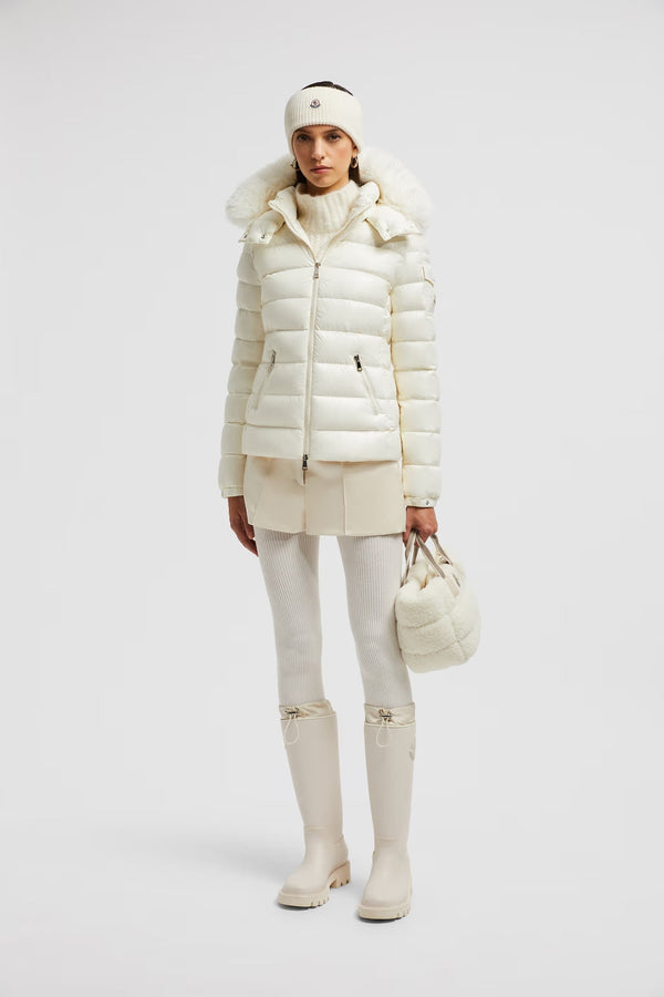 Doudoune Moncler Courte à Capuche Badyf Blanc