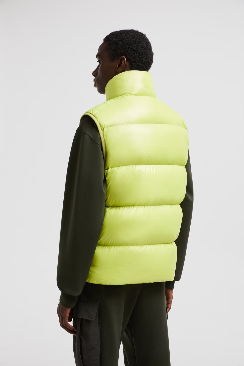 Doudoune Moncler Sans Manche Sumido Vert Citron — vue 3