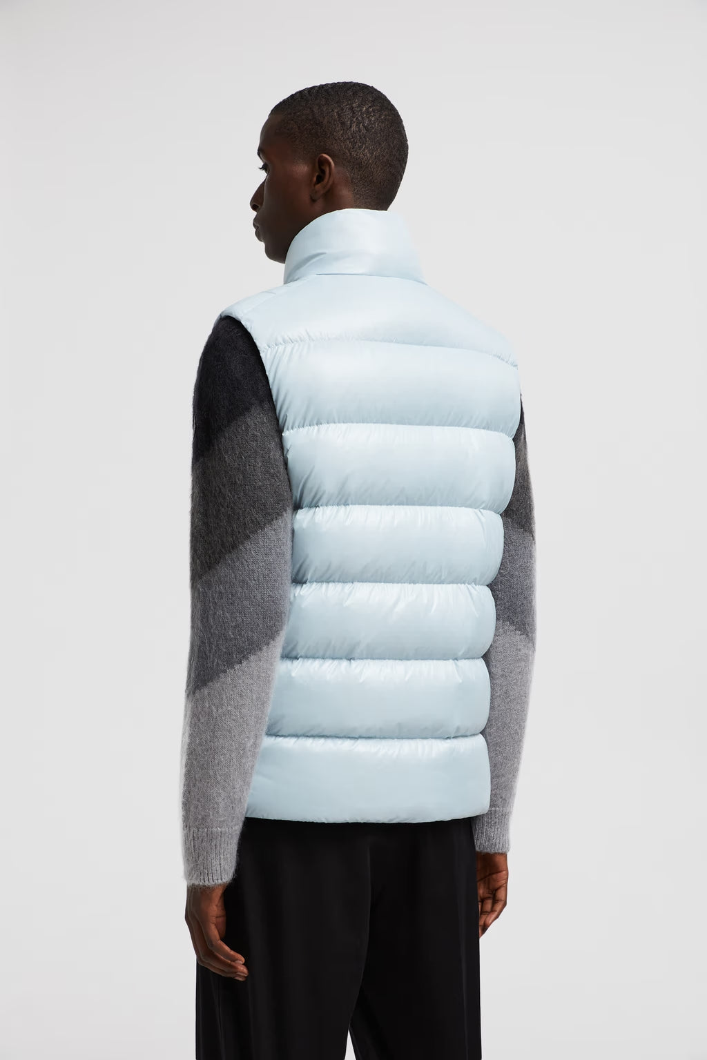Doudoune Moncler Sans Manche Tibb Bleu Pastel — vue 3