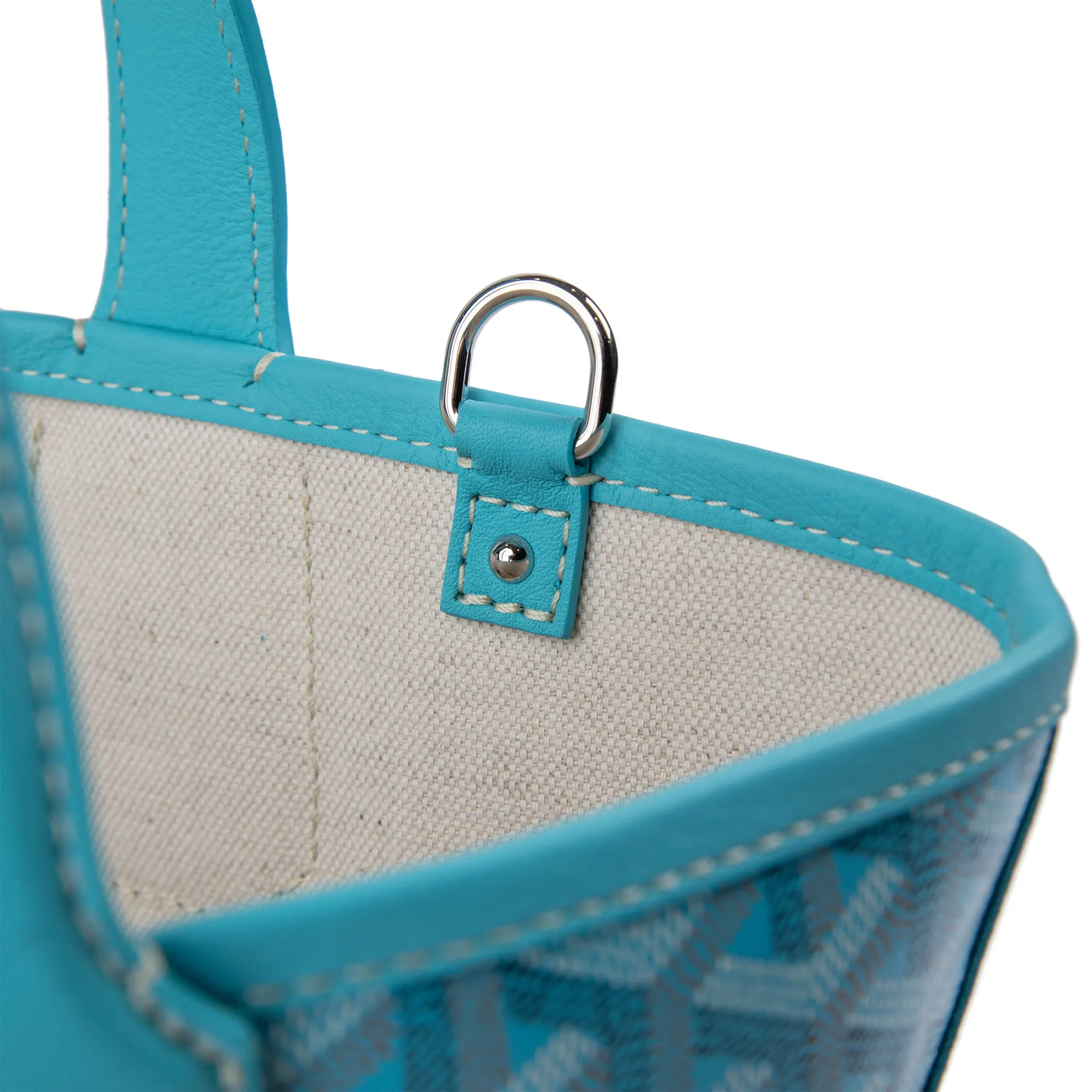 Cabas Goyard Belharra Turquoise PM — vue 5