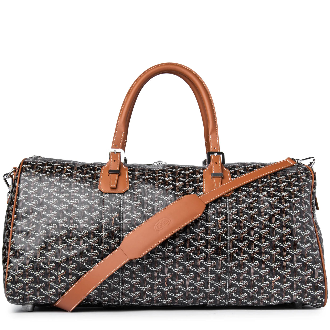 Sac Goyard Boston 50 Noir Tan With Strap