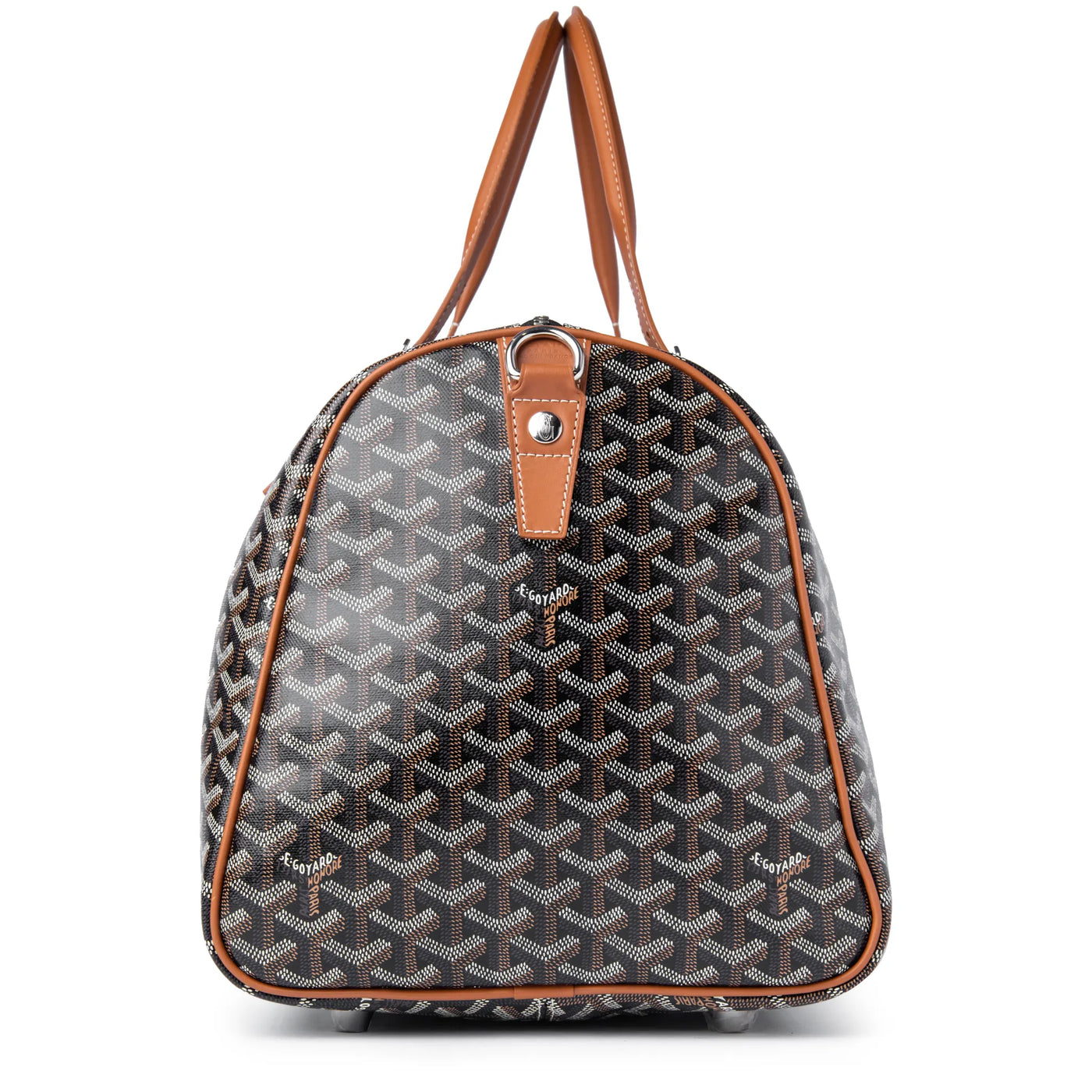 Sac Goyard Boston 50 Noir Tan With Strap — vue 3