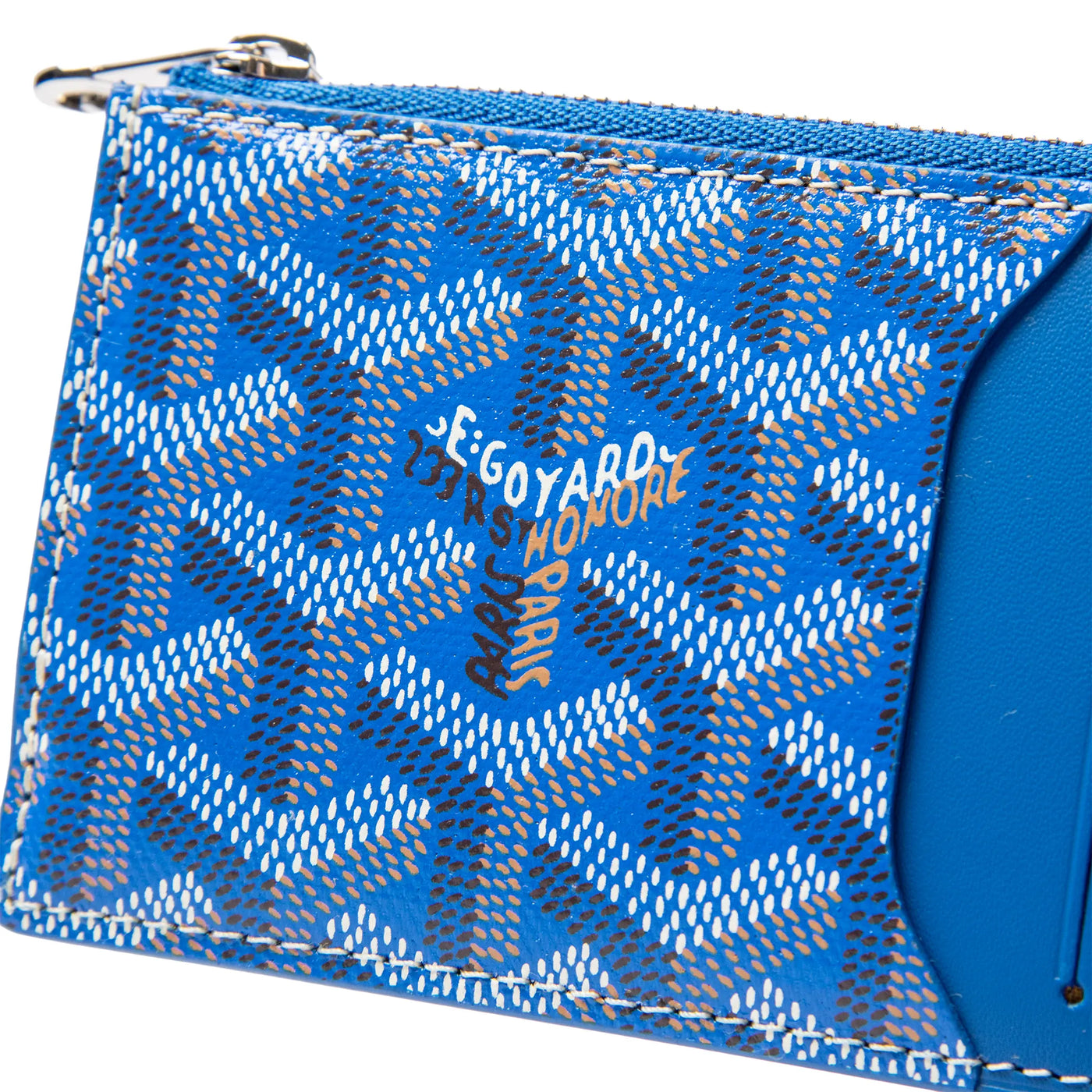 Porte-cartes Goyard Bourbon Zipped Sky Bleu — vue 4