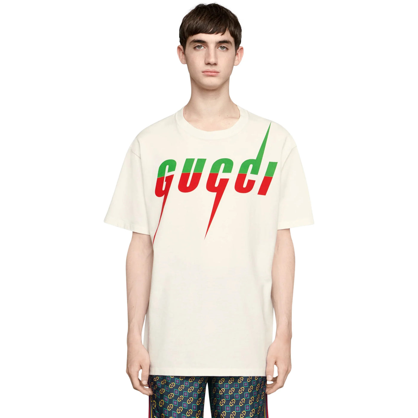 T-Shirt Gucci Blade Print Blanc T Shirt — vue 3