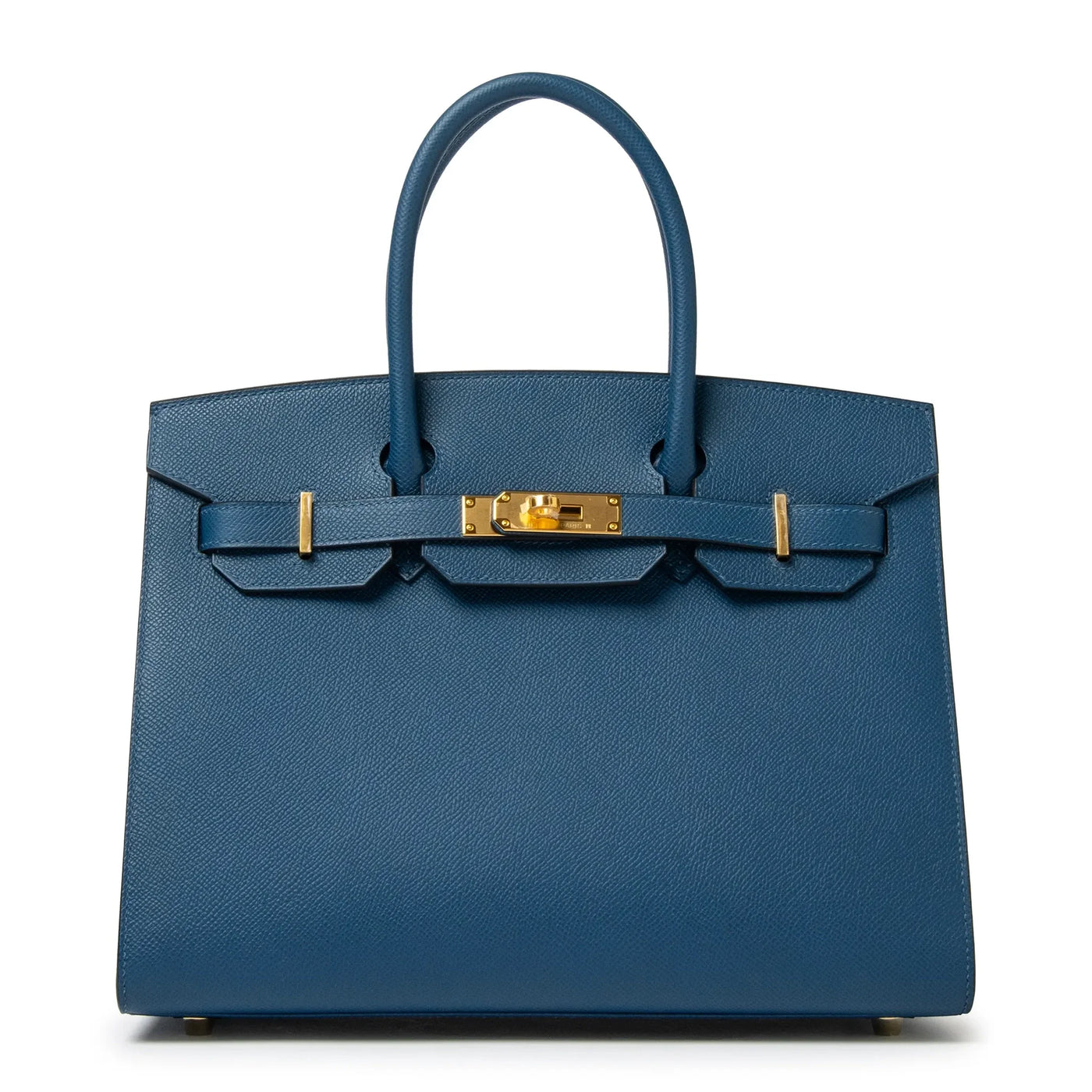 Sac à main Hermès Sellier Birkin 30 Deep Bleu Epsom Leather Or Hardware
