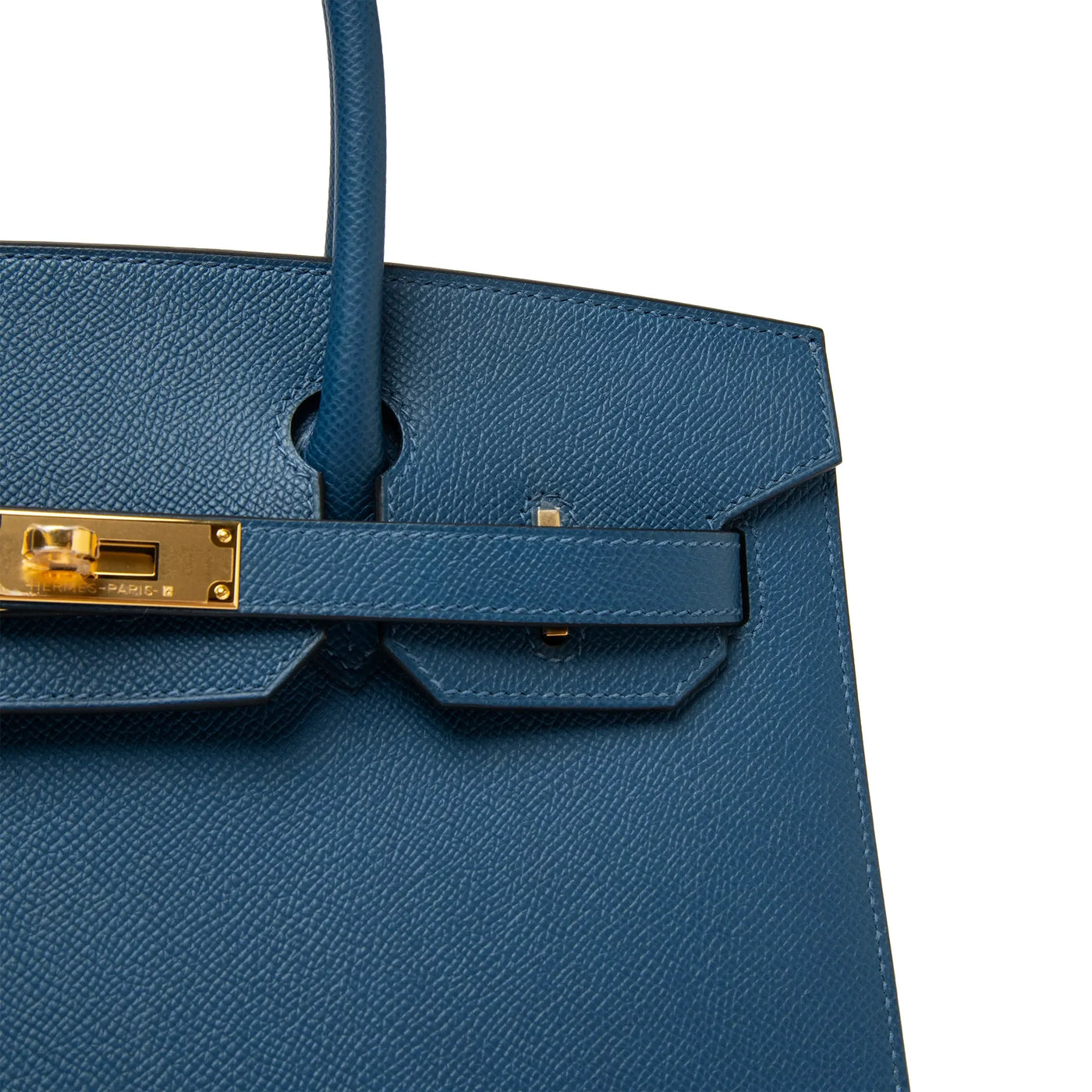 Sac à main Hermès Sellier Birkin 30 Deep Bleu Epsom Leather Or Hardware — vue 17