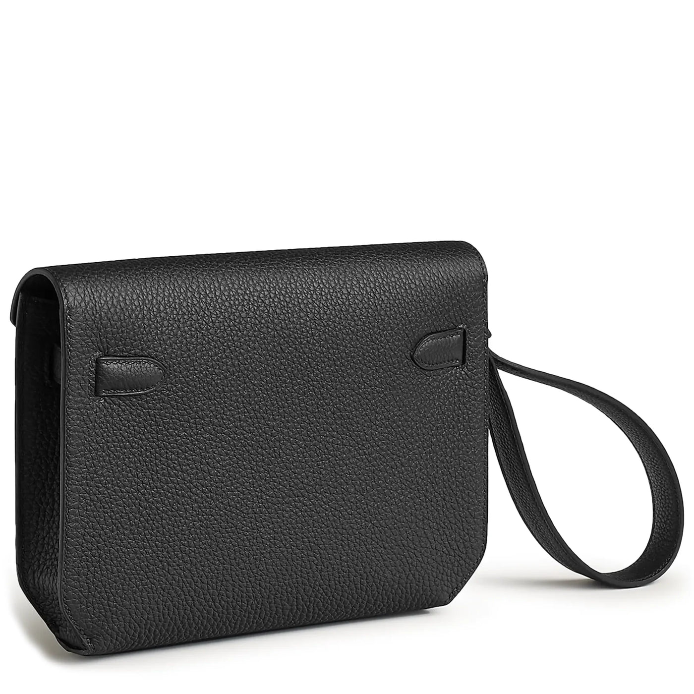 Pochette Hermès Kelly Depeches 25 Togo Noir Palladium Hardware — vue 2
