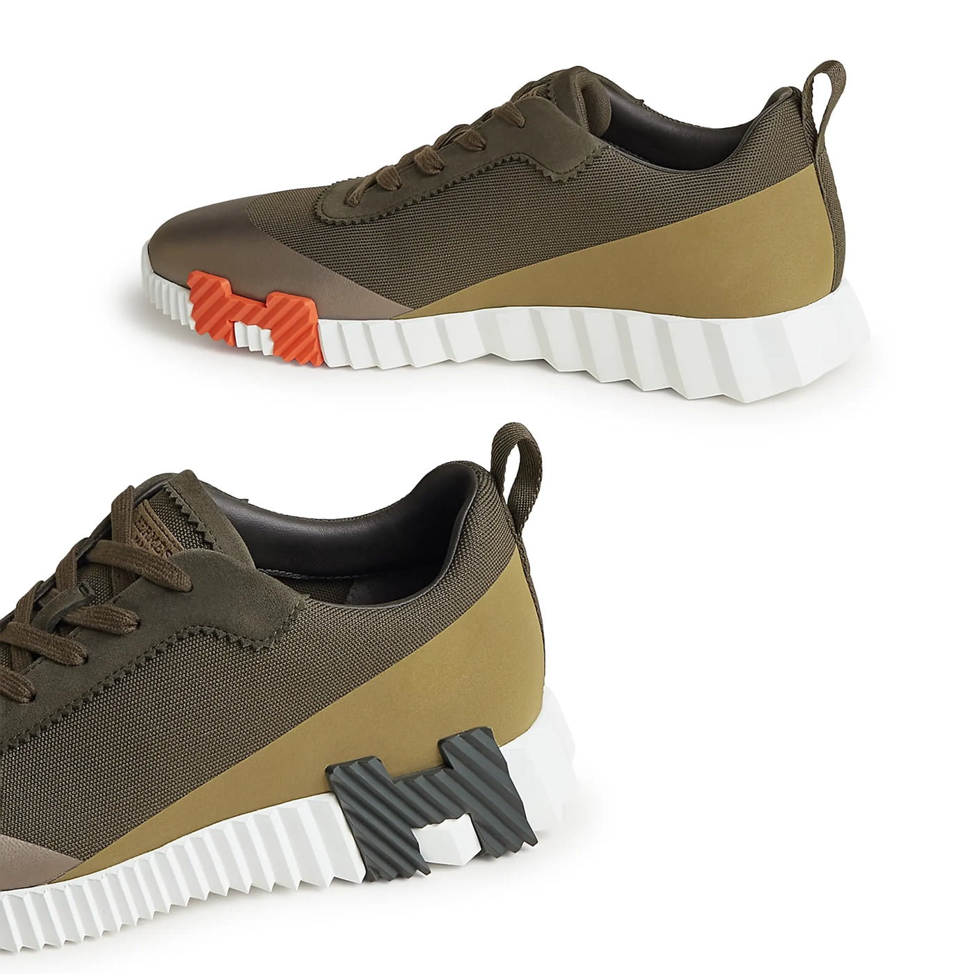 Baskets Hermès Bouncing Calf Multicolour Forest Vert — vue 5