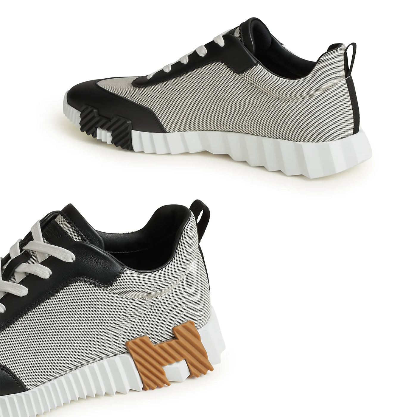 Baskets Hermès Bouncing Calf Prunoir Noir — vue 5