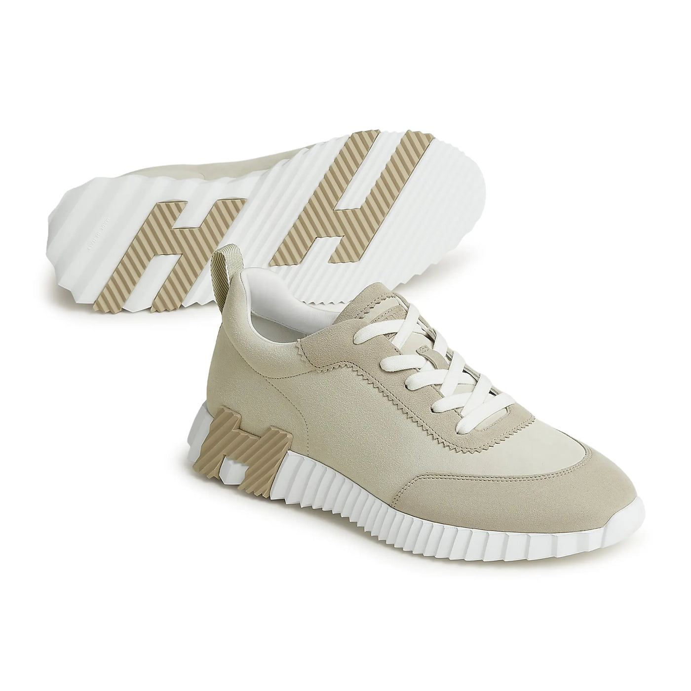 Baskets Hermès Bouncing Beige Glaise Beige Esquisse — vue 3